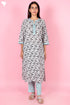 Cotton Kurta Pant Set With Kota Dupatta In Block Print